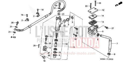 REAR BRAKE MASTER CYLINDER VTR1000FV de 1997